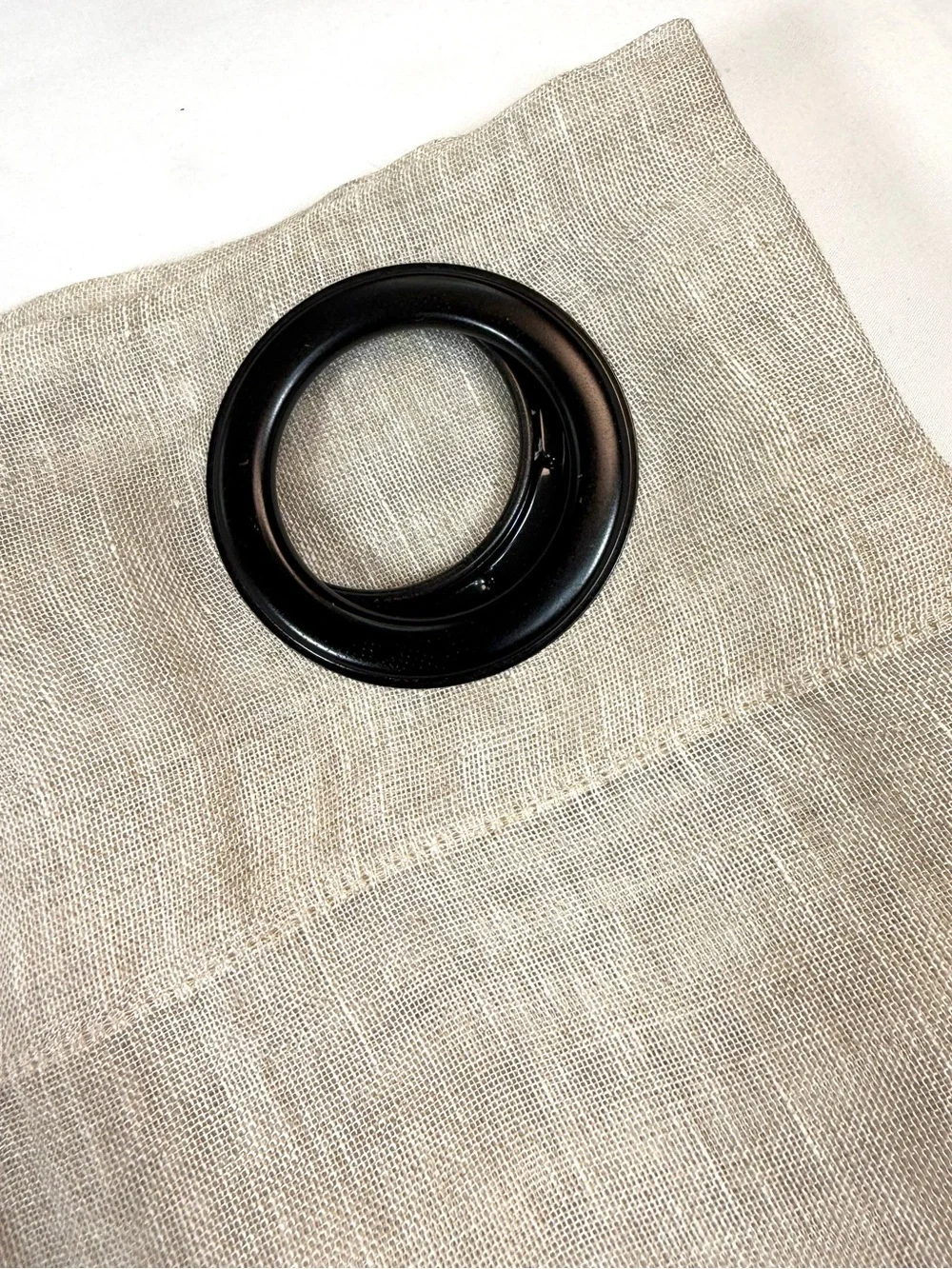 RESTORATION HARDWARE 2 Masters Of Linen Sheer Grommet Curtain Panels 50x96 Sand